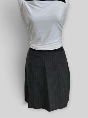 GAP Charcoal Pinstripe A-Line Skirt